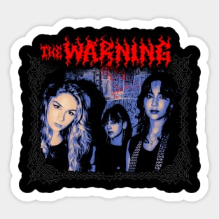 The Warning Metal Style Sticker